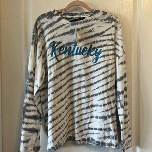 Pennant Women's Royal Kentucky Wildcats Brandy Tie Dye Long Sleeve size Medium